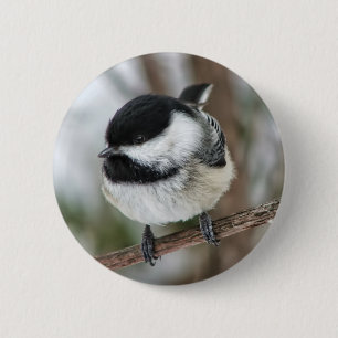 Badge Rond 5 Cm Petit Chickadee mignon