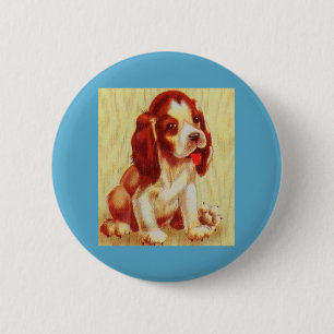 Badge Rond 5 Cm petit chiot beagle mignon