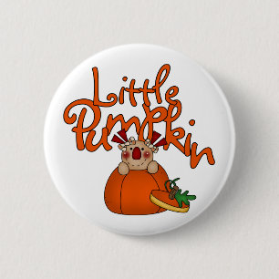 Badge Rond 5 Cm Petit Citrouille