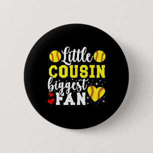 Badge Rond 5 Cm Petit Cousin Softll Cousin D'Un Joueur Softll Cou