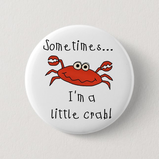 Badge Rond 5 Cm Petit crabe (Devant)