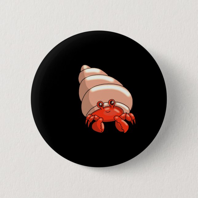 Badge Rond 5 Cm Petit Crabe Heureux (Devant)
