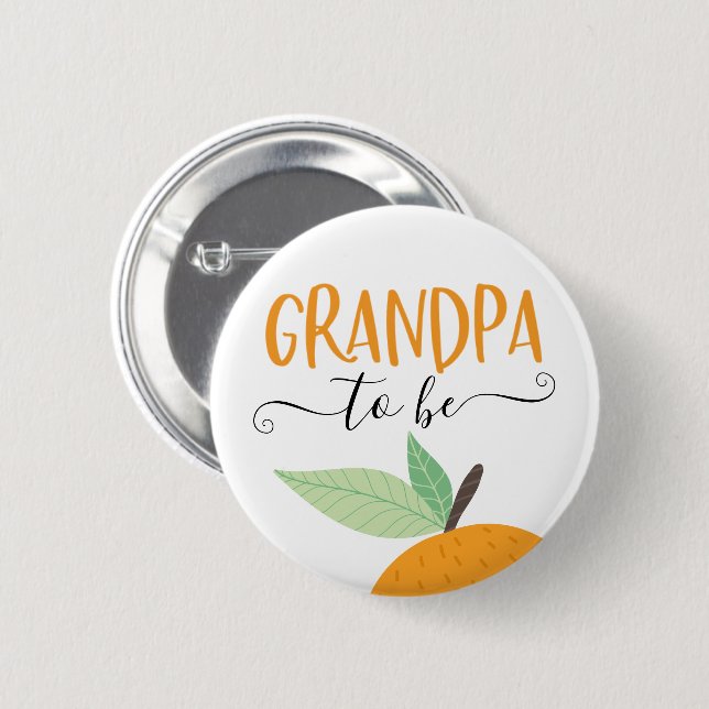 Badge Rond 5 Cm Petit Cutie Citrus Orange Grand-pa à être bouton (Devant & derrière)