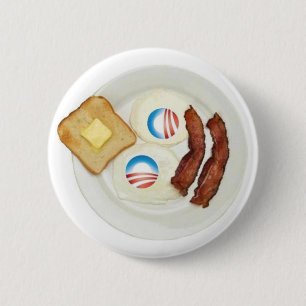 Badge Rond 5 Cm Petit déjeuner de Pro-Obama 2012