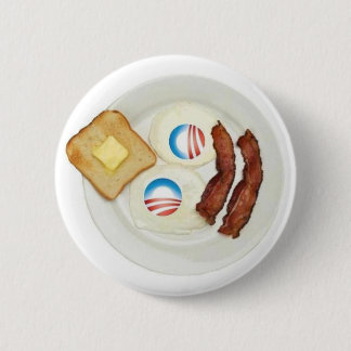 Badge Rond 5 Cm Petit déjeuner de Pro-Obama 2012