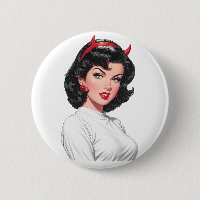 Badge Rond 5 Cm Petit Diable (Devant)