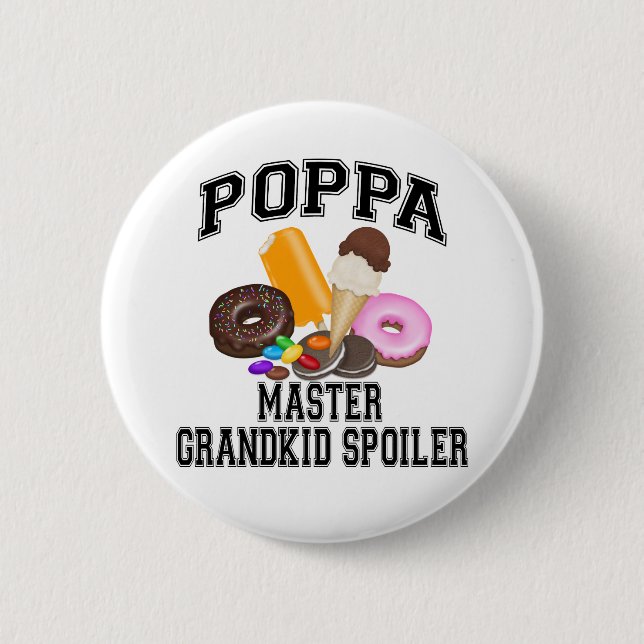 Badge Rond 5 Cm Petit-enfant Spoiler Papy (Devant)