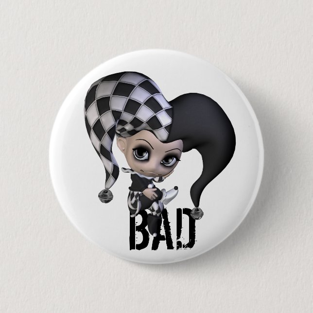 Badge Rond 5 Cm Petit farceur triste (Devant)