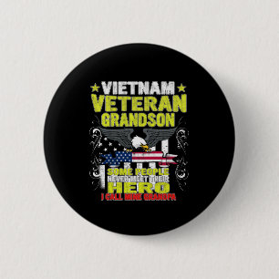 Badge Rond 5 Cm petit-fils vétéran du vietnam