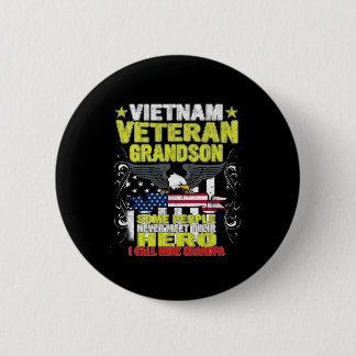 Badge Rond 5 Cm petit-fils vétéran du vietnam