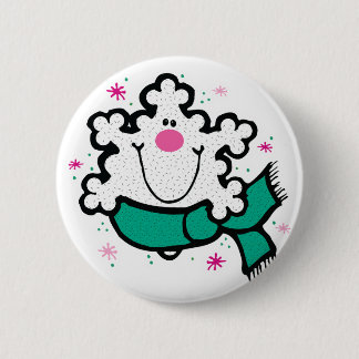 Badge Rond 5 Cm petit flocon de neige