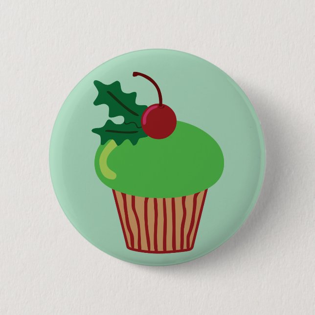 Badge Rond 5 Cm Petit gâteau de Noël (Devant)