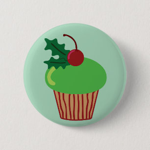 Badge Rond 5 Cm Petit gâteau de Noël