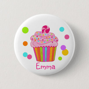 Badge Rond 5 Cm Petit gâteau de surprise de sucrerie