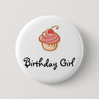 Badge Rond 5 Cm petit gâteau, fille d'anniversaire - customisée