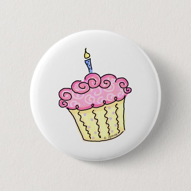Badge Rond 5 Cm Petit gâteau mignon (Devant)