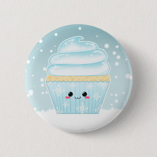 Badge Rond 5 Cm Petit gâteau mignon de flocon de neige de Noël d