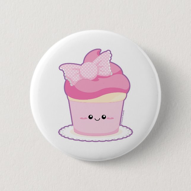 Badge Rond 5 Cm Petit gâteau rose de Lolita (Devant)
