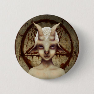 Badge Rond 5 Cm PETIT insigne de bouton de BAPHOMET