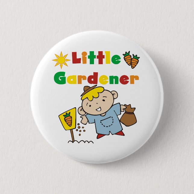 Badge Rond 5 Cm Petit jardinier de garçon (Devant)