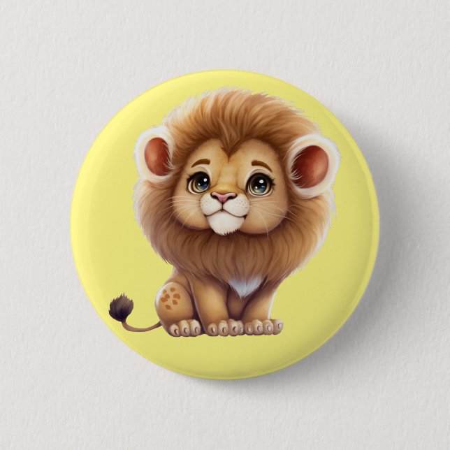 Badge Rond 5 Cm Petit lion (Devant)