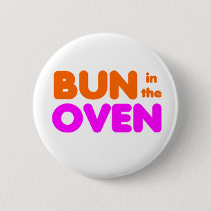 Badge Rond 5 Cm Petit pain dans le bouton de four