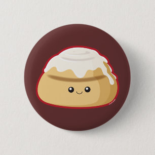 Badge Rond 5 Cm Petit pain de cannelle