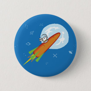 BADGE ROND 5 CM PETIT PAIN DE ROCKET