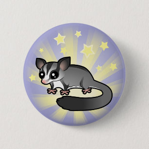 Badge Rond 5 Cm Petit Planeur de Sucre Étoile