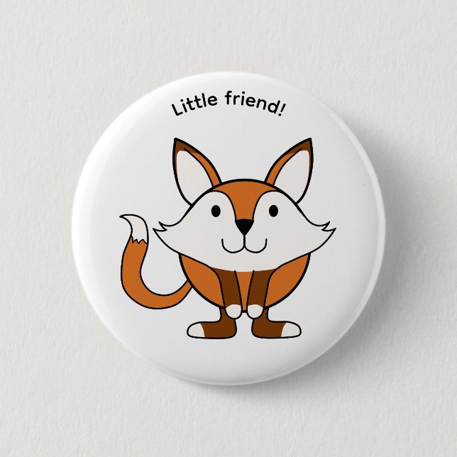 Badge Rond 5 Cm Petit renard amical (Devant)