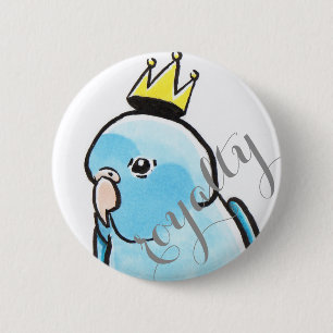Badge Rond 5 Cm Petit roi bleu