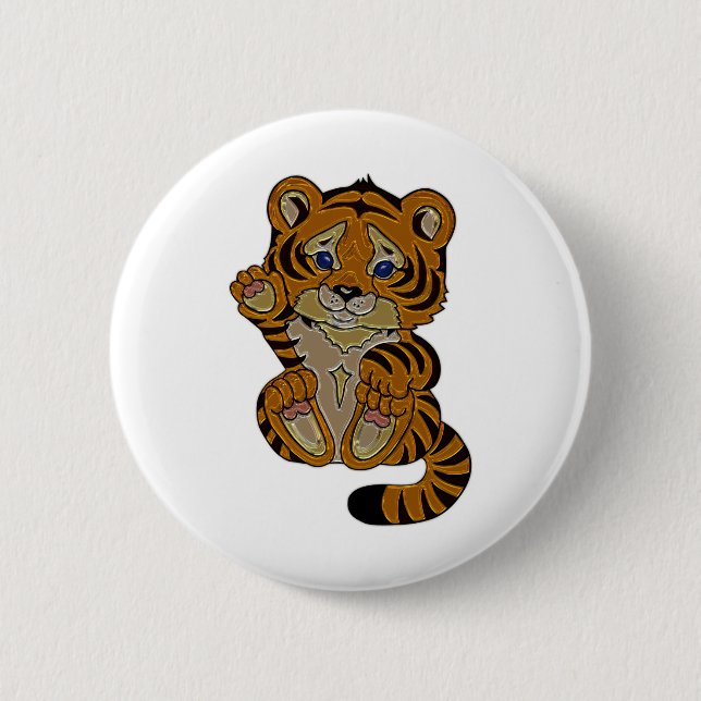 Badge Rond 5 Cm Petit tigre (Devant)