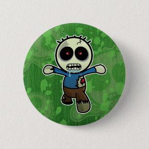 Badge Rond 5 Cm Petit zombi mignon de bande dessinée
