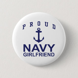 Badge Rond 5 Cm Petite amie de la Marine