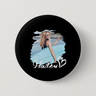 Badge Rond 5 Cm Petite amie Nge cœur simple photo moderne cool