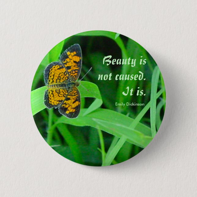 Badge Rond 5 Cm Petite broche papillon (Devant)
