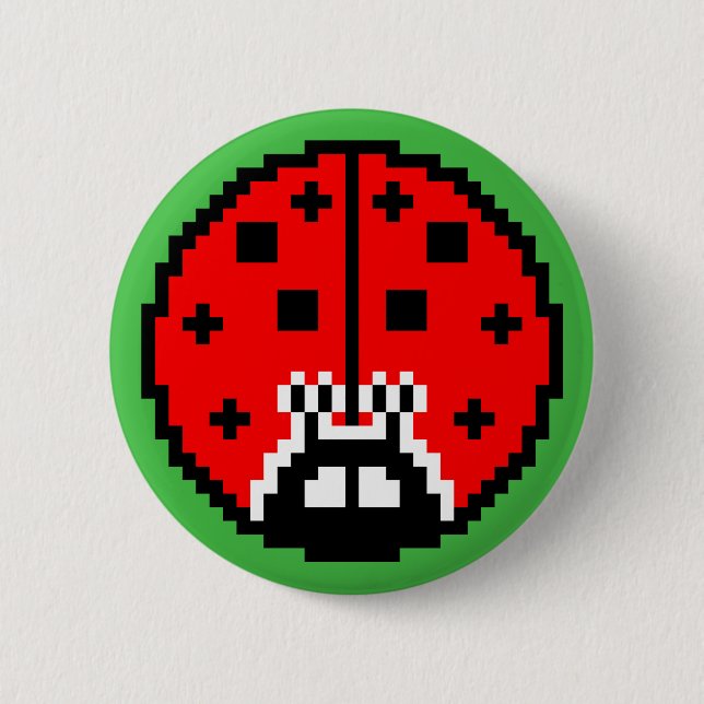 Badge Rond 5 Cm Petite coccinelle décousue (Devant)