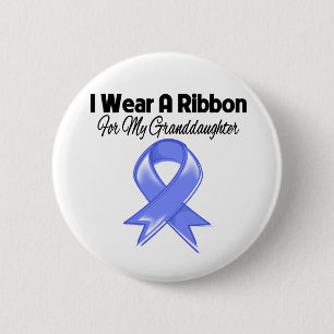 Badge Rond 5 Cm Petite-fille - je porte le ruban de bigorneau