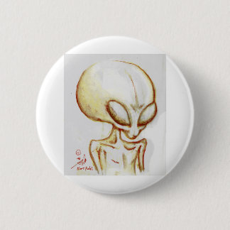 Badge Rond 5 Cm Petite forme étrangère jaune - je suis le numéro