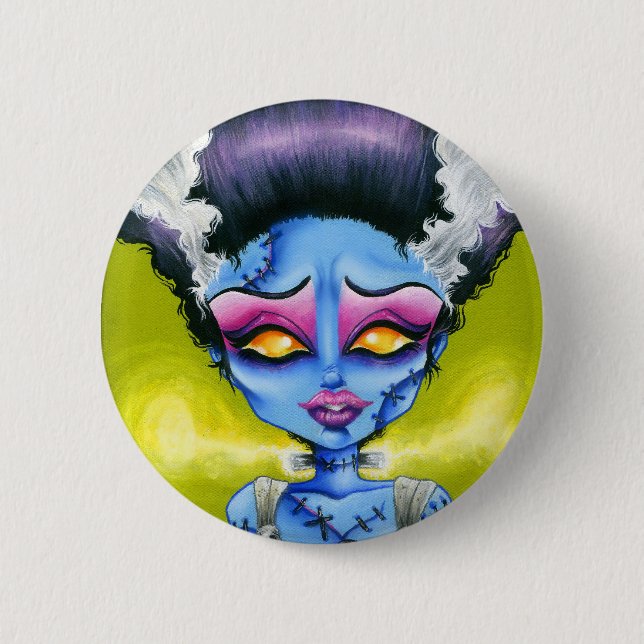 Badge Rond 5 Cm Petite jeune mariée de Frankenstein (Devant)