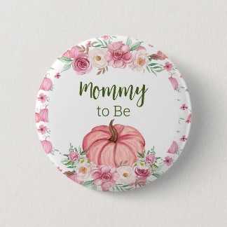 Badge Rond 5 Cm Petite maman rose Citrouille à être épingle - Pers