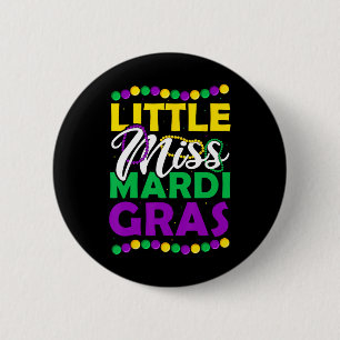 Badge Rond 5 Cm Petite Miss Mardi Gras Vêtements de carnaval pour