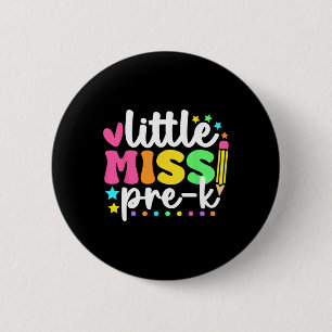 Badge Rond 5 Cm Petite Miss pré-maternelle rentrée scolaire enseig