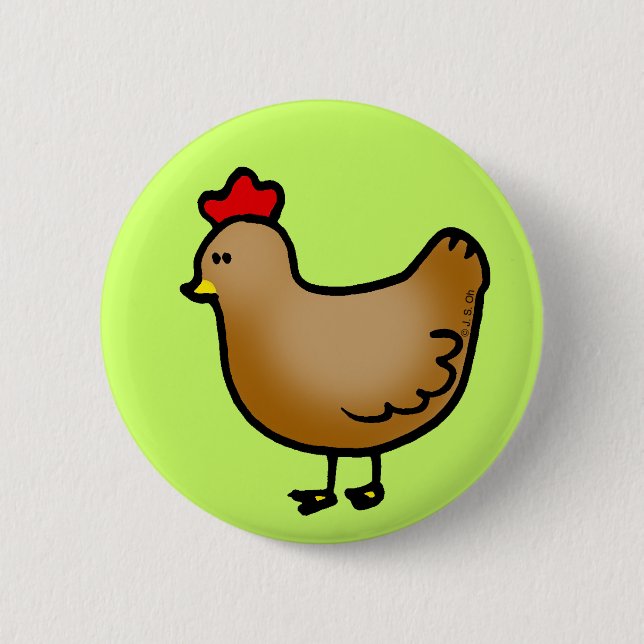 Badge Rond 5 Cm Petite poule (Devant)
