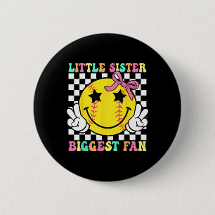 Badge Rond 5 Cm Petite Soeur Plus Grande Fan Retro Softll Soeur Fi