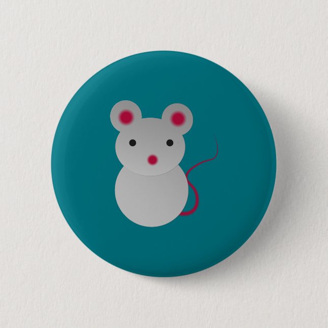 Badge Rond 5 Cm Petite souris mignonne (Devant)