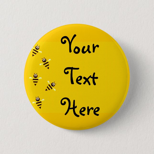Badge Rond 5 Cm Petites abeilles (Devant)