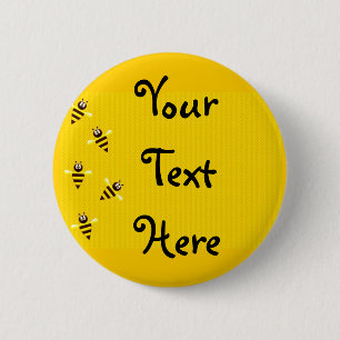 Badge Rond 5 Cm Petites abeilles