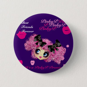 Badge Rond 5 Cm Petites amies Kawaii, meilleurs amis cadeaux pour