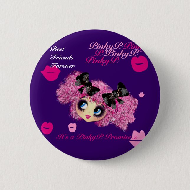 Badge Rond 5 Cm Petites amies Kawaii, meilleurs amis cadeaux pour  (Devant)